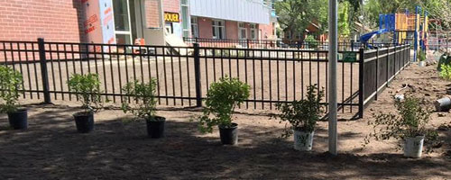 Ornamental School Yard Fence